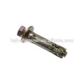 A2 A4 o acero al carbono Amarillo Zinc plateado Hex Bolt Sleeve Anchor for concrete